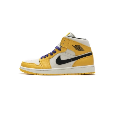 LJR Air Jordan 1 Mid SE Lakers 852542-700 01