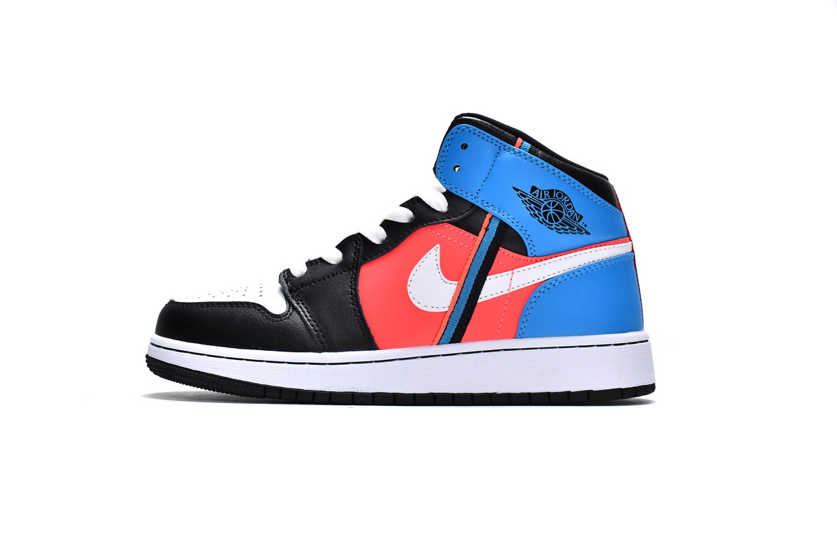 LJR Air Jordan 1 Mid Tri Color Ribbons (GS) CV4891-001
