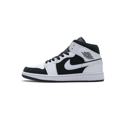 LJR Air Jordan 1 Mid White Black 554724-113