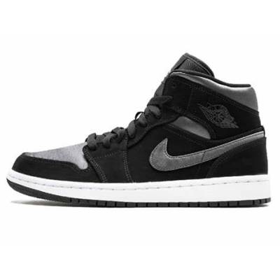 LJR Air Jordan 1 Mid White Black Grey (GS) BQ6931-012