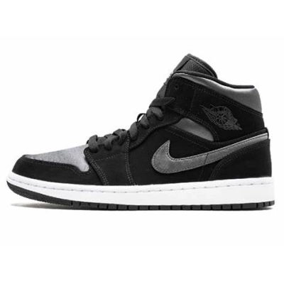 LJR Air Jordan 1 Mid White Black Grey (GS) BQ6931-012 01