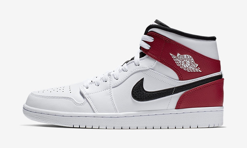 LJR Air Jordan 1 Mid White Black Gym Red (GS)  554725-116