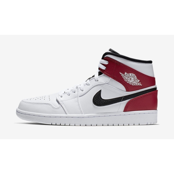 LJR Air Jordan 1 Mid White Black Gym Red (GS)  554725-116