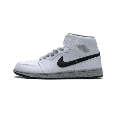 LJR Air Jordan 1 Mid White Cement (GS) 554725-115 01