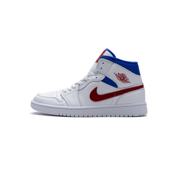 LJR Air Jordan 1 Mid White Red Royal (W) BQ6472-164