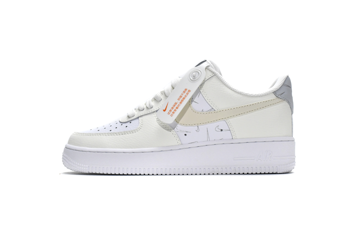 LJR Nike Air Force 1 Low '07 Mini Checks Sail Pure Platinum (W) DR7857-100