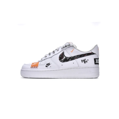 LJR Nike Air Force 1 Low Just Do It Pack White/Black  AR7719-100 01