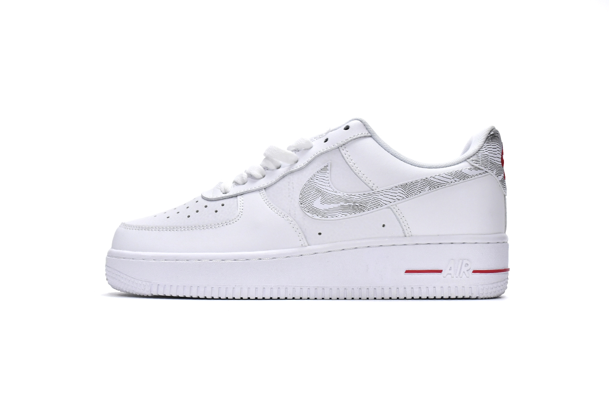 LJR Nike Air Force 1 Low Topography Pack White University Red DH3941-100