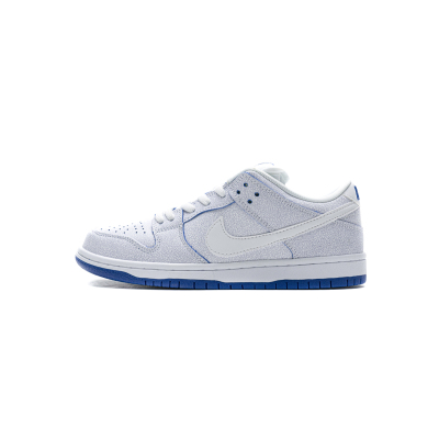 LJR Nike SB Dunk Low Premium White Game Royal CJ6884-100