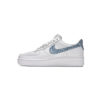 LJR Nike Air Force 1 Low '07 Essential White Worn Blue Paisley (W) DH4406-100