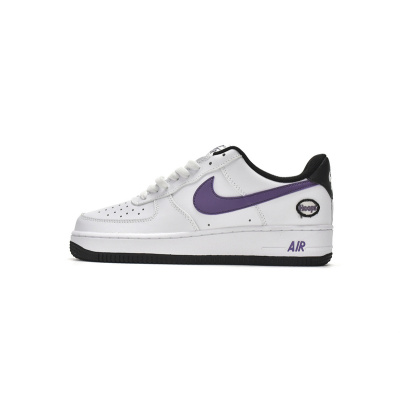 LJR Nike Air Force 1 Low Hoops White Canyon Purple DH7440-100