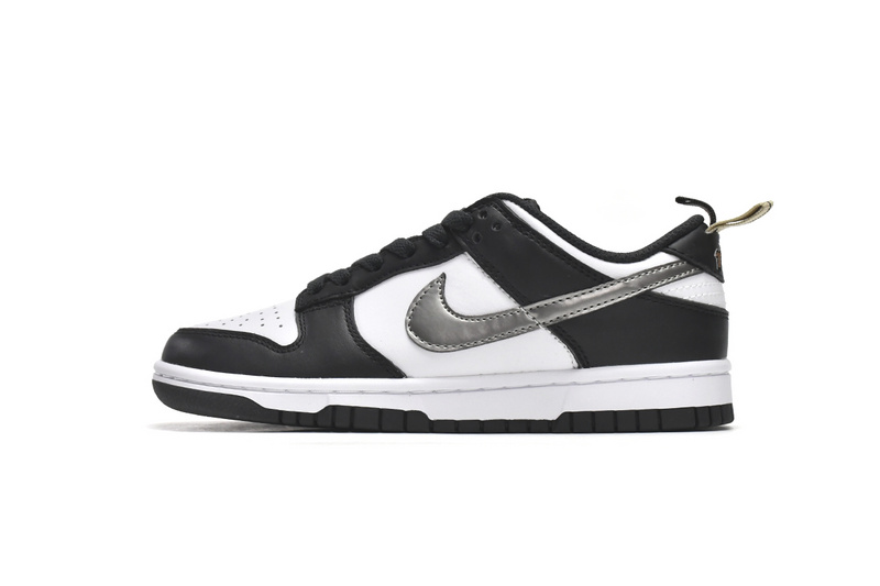 LJR Nike Dunk Low Black White Metallic (GS)  DH9764-001