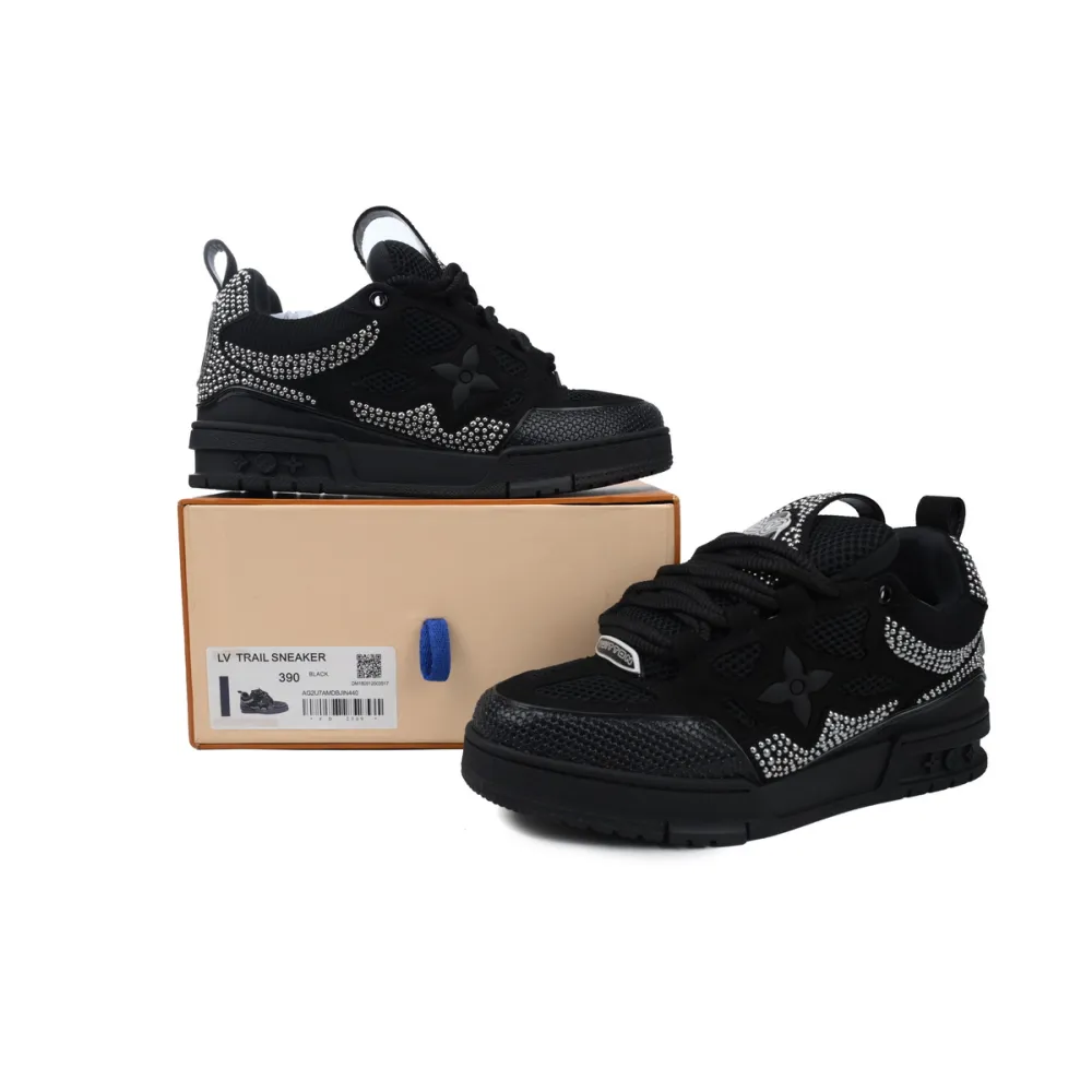 Louis Vuitton Skate Trainer Black Swarovski Monogran 1ABMHV