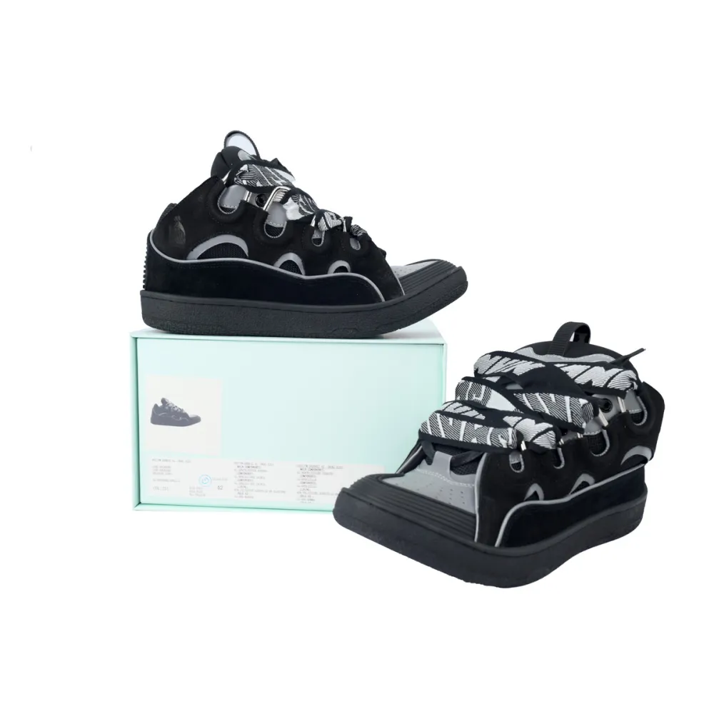 Lanvin Curb Sneaker Black Grey FM-SKRK11-REFL-P2210
