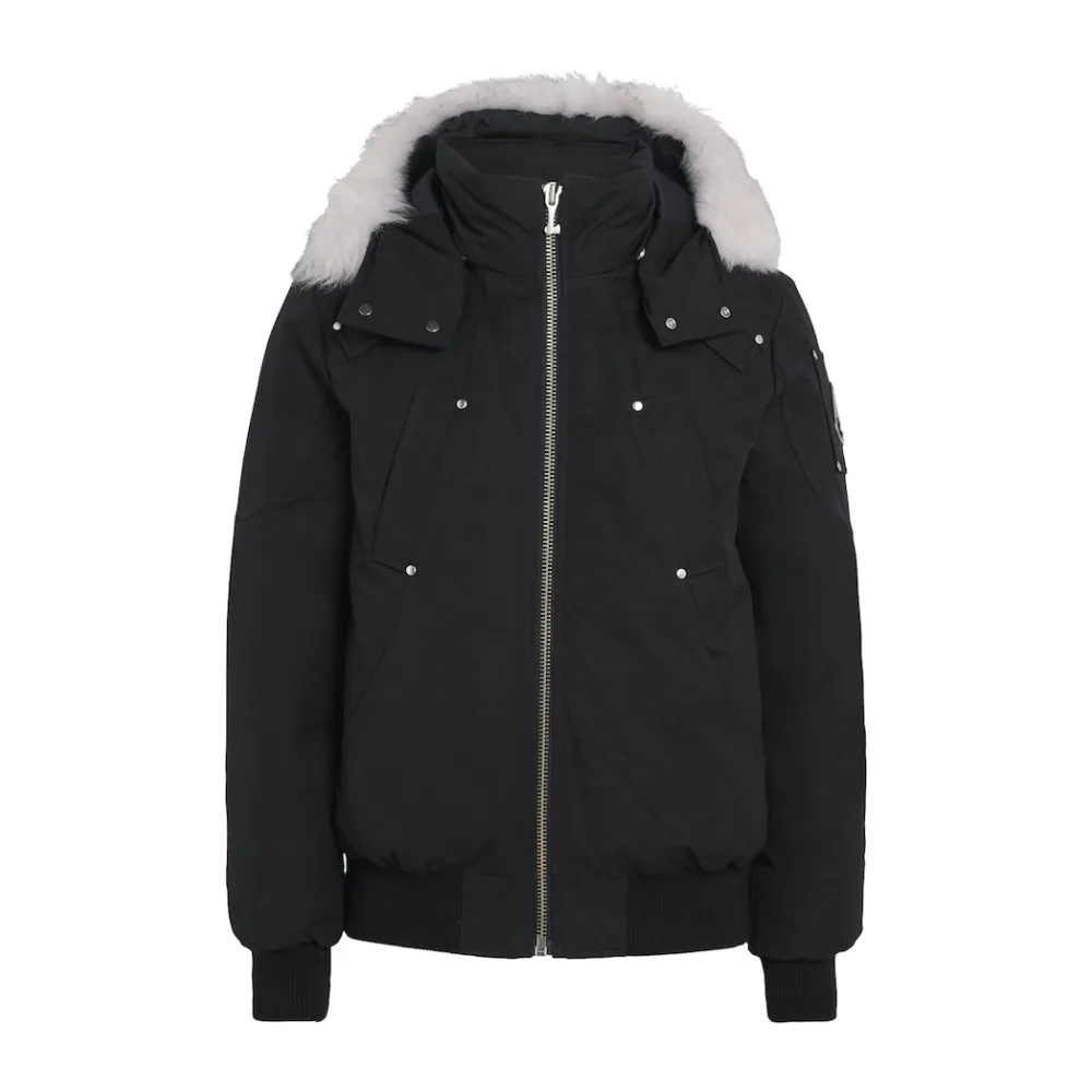 Moose Knuckles Black Down Original Ballistic Bomber Jacket