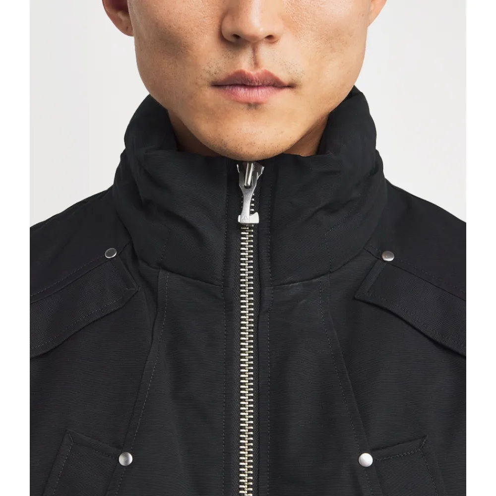 Moose Knuckles Black Down Original Ballistic Bomber Jacket