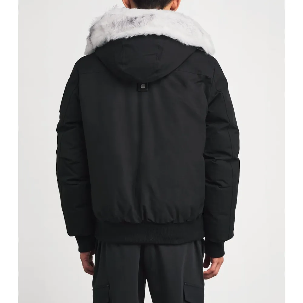 Moose Knuckles Black Down Original Ballistic Bomber Jacket