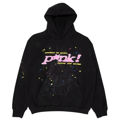 Sp5der P*NK Hoodie Black 01