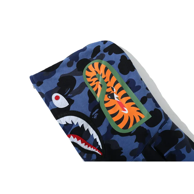 BAPE COLOR CAMO SHARK ZIP HOODIE NAVY 4580793329572