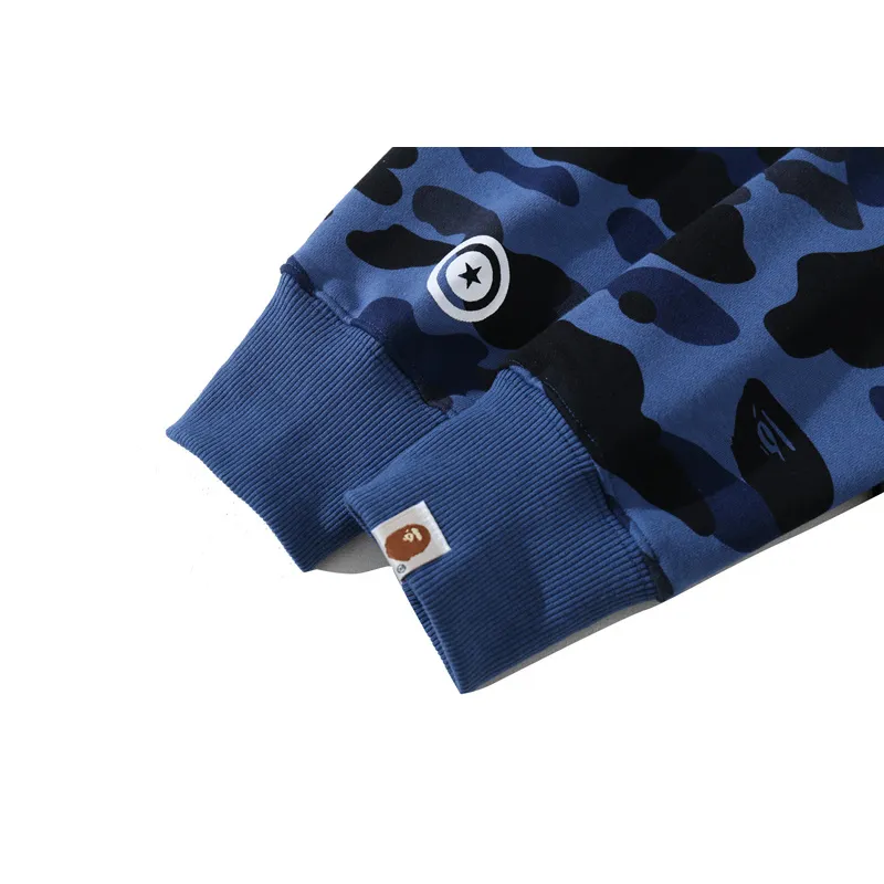 BAPE COLOR CAMO SHARK ZIP HOODIE NAVY 4580793329572