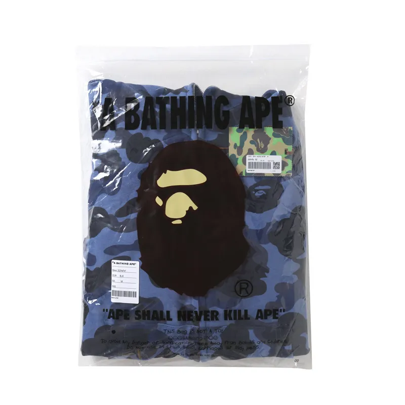 BAPE COLOR CAMO SHARK ZIP HOODIE NAVY 4580793329572