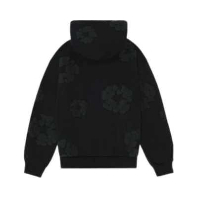 Denim Tears Cotton Wreath Hooded Sweatshirt 'Black Monochrome' 02