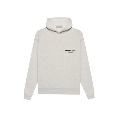 Fear of God Essentials Pullover Hoodie Light Heather Oatmeal 01