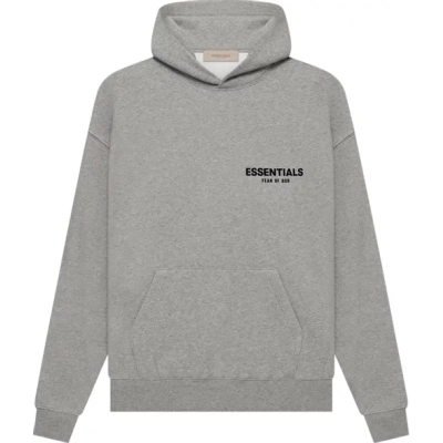 Fear of God Essentials Relaxed Hoodie Dark Oatmeal	 01