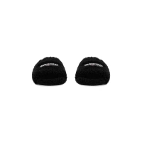 Balenciaga Furry Slides Black Label