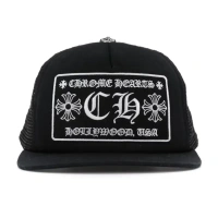 Chrome Hearts CH Hollywood Trucker HatBlack/Black