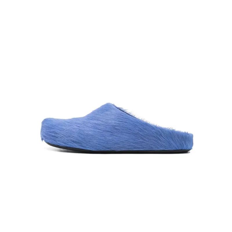 Marni Long hair Calfskin Fussbett Sabot Blue SBMR000600P412200B50
