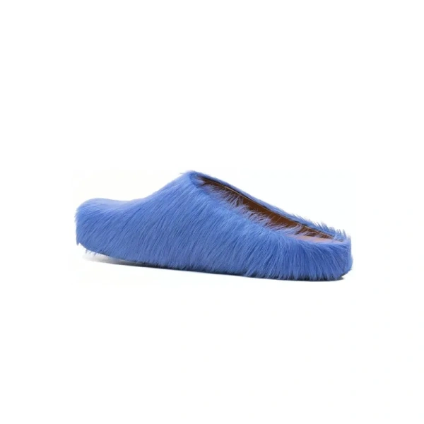 Marni Long hair Calfskin Fussbett Sabot Blue SBMR000600P412200B50