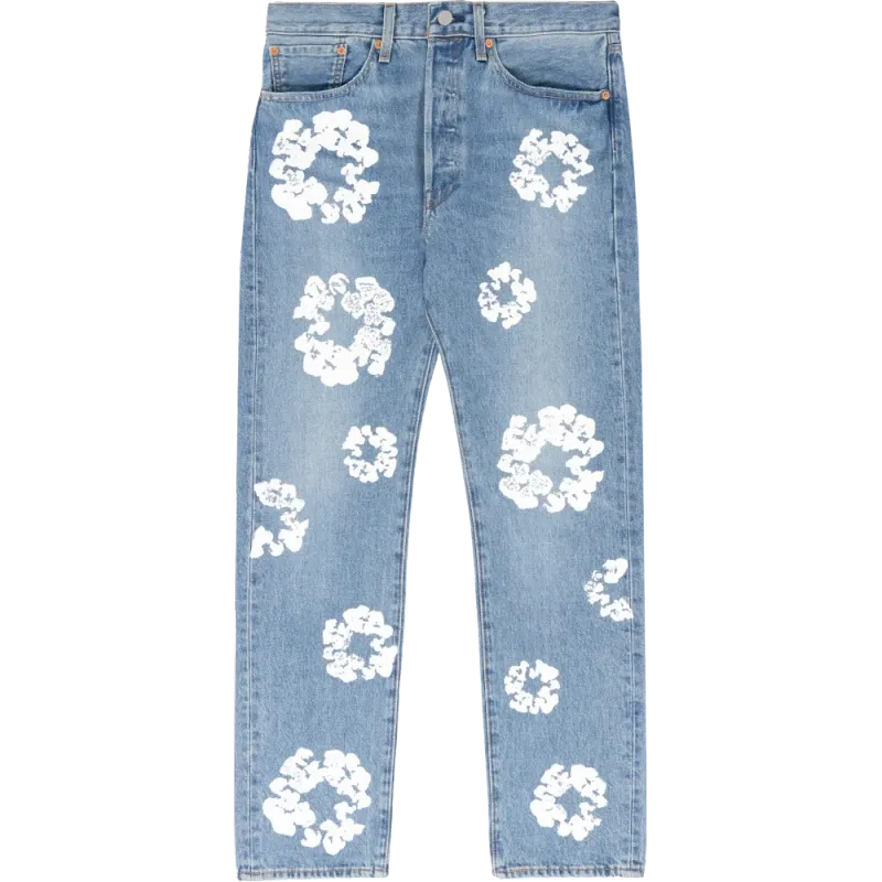 DENIM TEARS THE COTTON WREATH JEAN LIGHT WASH