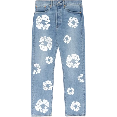 DENIM TEARS THE COTTON WREATH JEAN LIGHT WASH