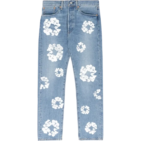 DENIM TEARS THE COTTON WREATH JEAN LIGHT WASH