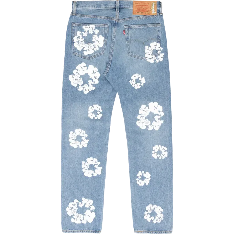 DENIM TEARS THE COTTON WREATH JEAN LIGHT WASH