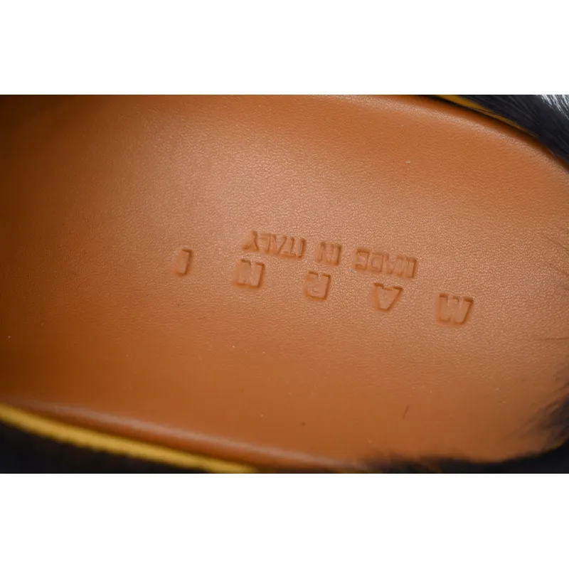 Marni Long hair Calfskin Fussbett Sabot Black SBMR000600P412200N99	