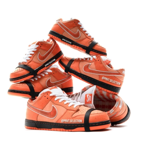 First looks of the CNCPTS X Nike SB Dunk Low “Orange Lobsters”
