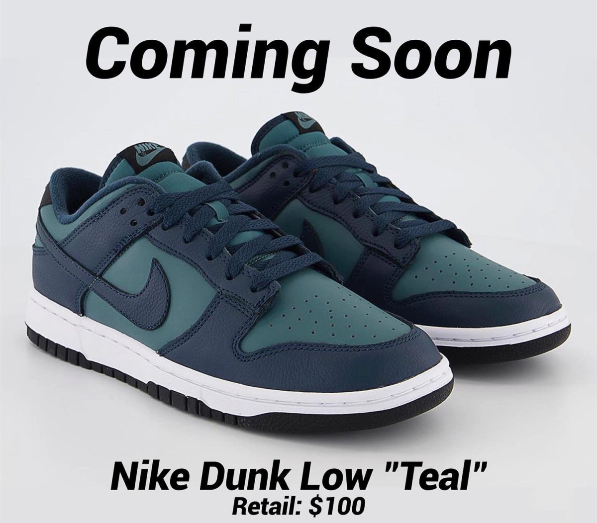 First look of the Nike Dunk Low “Teal”