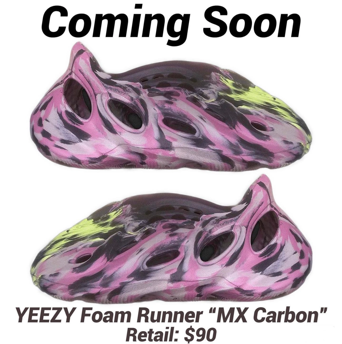 First look of the Yeezy Foam Runners “MX Carbon”