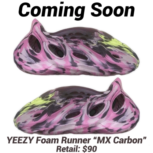First look of the Yeezy Foam Runners “MX Carbon”