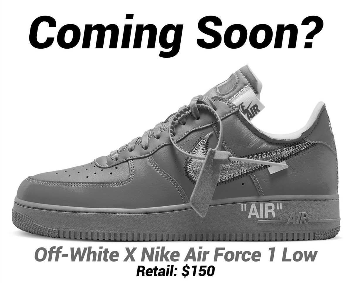 Off-White x Nike Air Force 1 Low is rumored to release exclusively on Paris in a Grey colorway! 