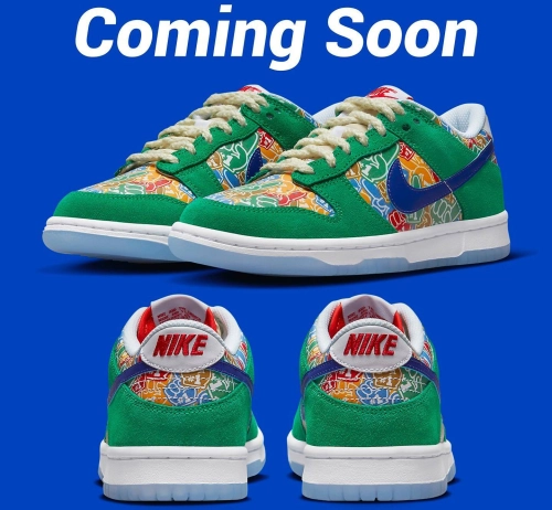 Official images of the Nike Dunk Low “Foam Finger”