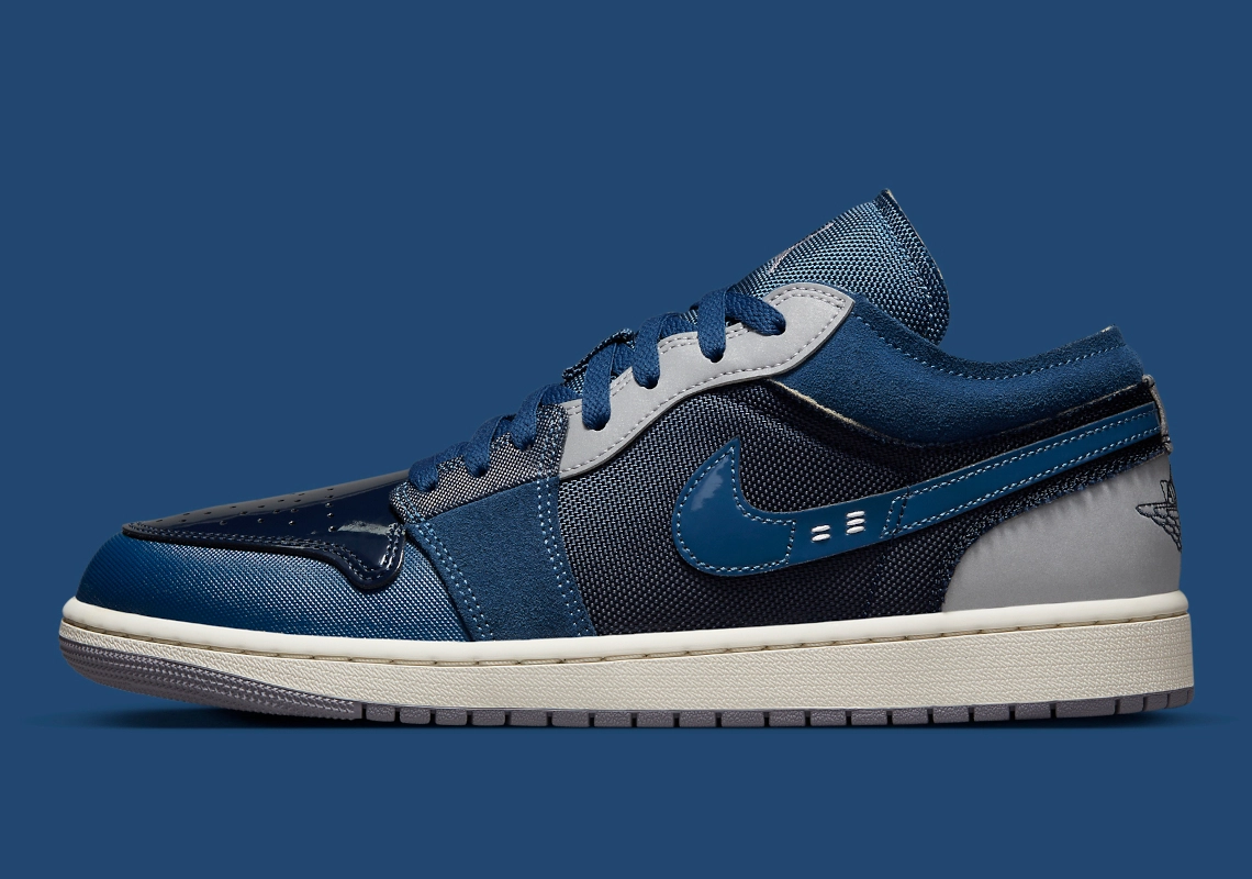 Hits Of Navy Take Over The Latest Air Jordan 1 Low Craft
