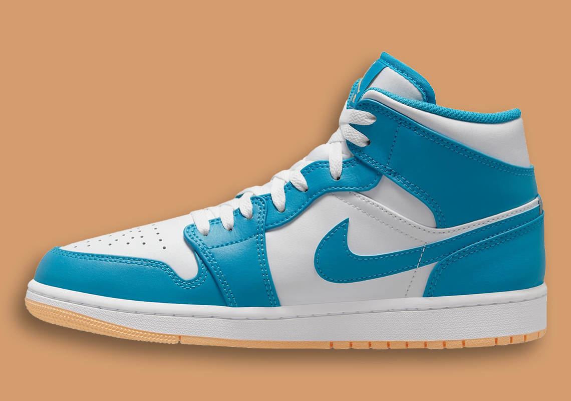 The Women’s Air Jordan 1 Mid Brightens Up With Aqua And Peach Tones ...