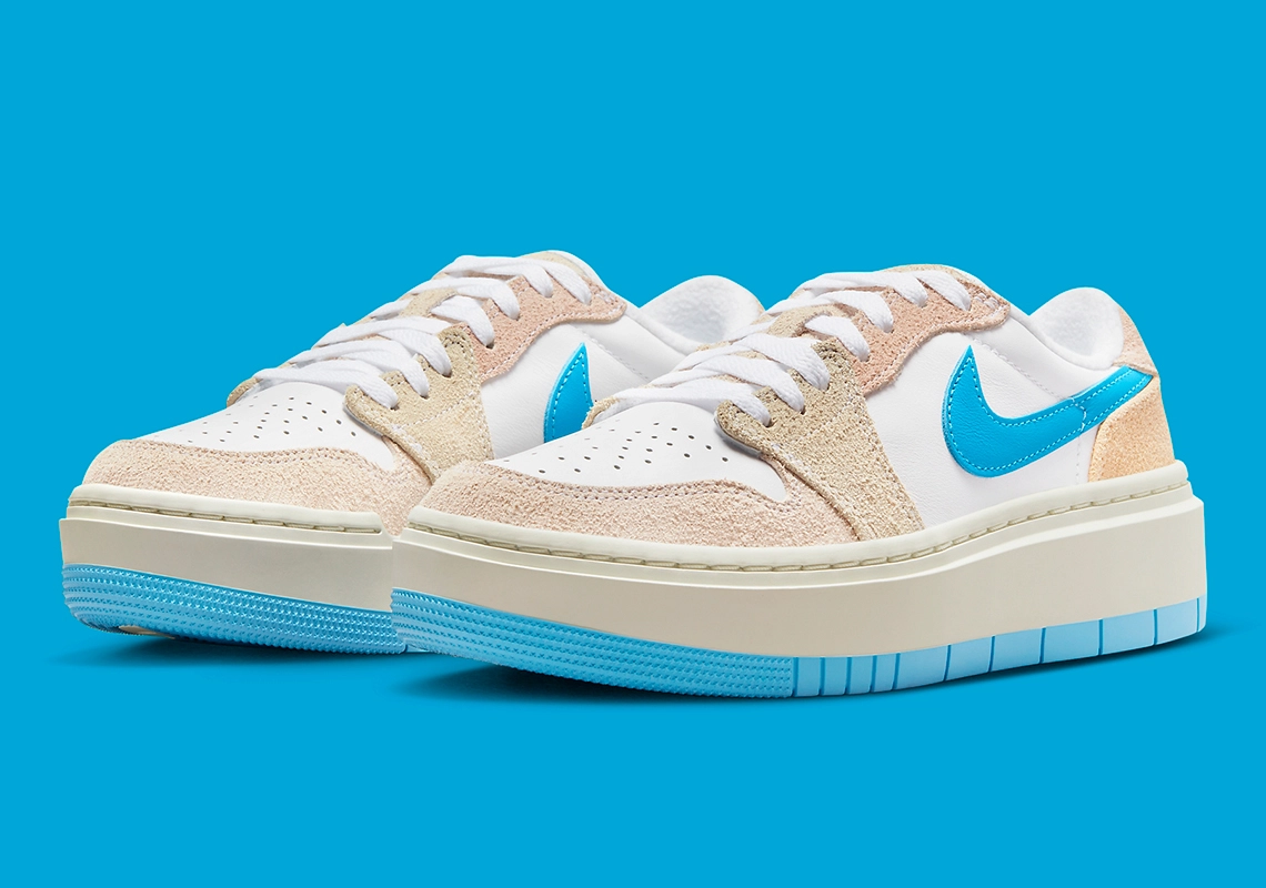 The Air Jordan 1 Elevate Harkens The Beach With Sanddrift And Baltic Blue
