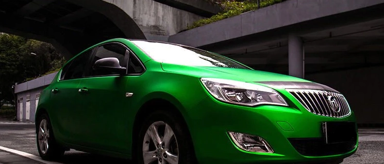Metallic Green Car Wrap