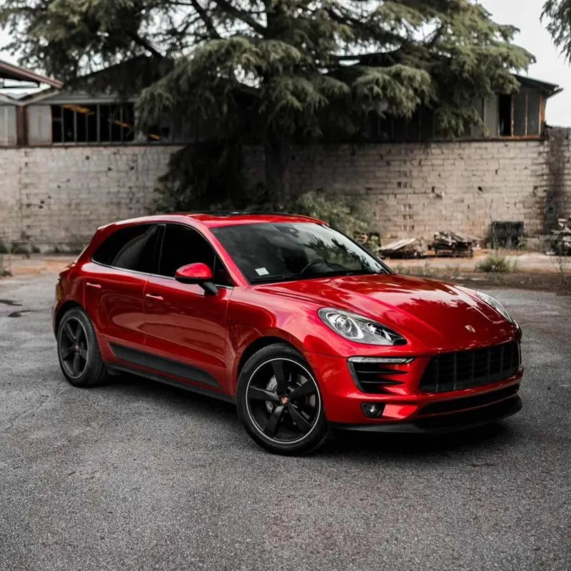 gloss red car wrap
