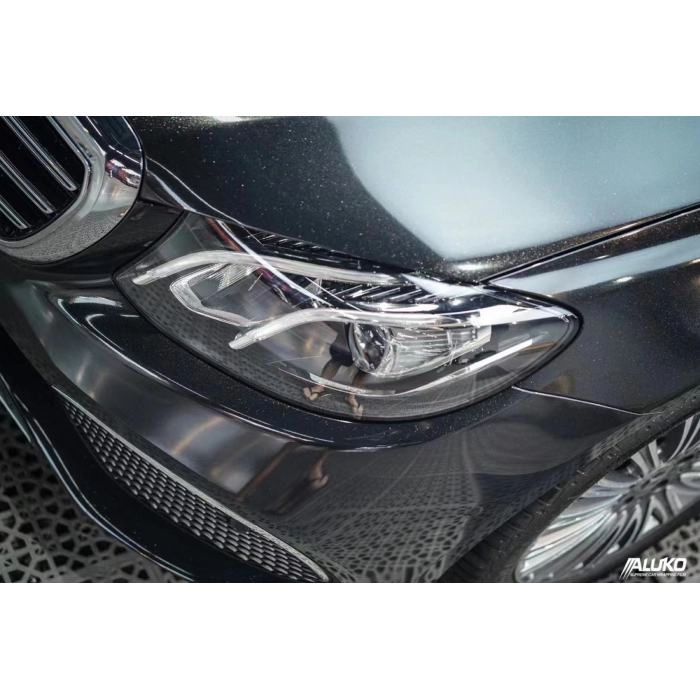 metallic black car wrap