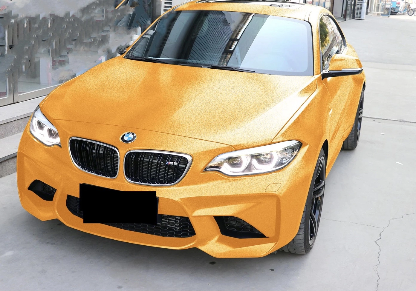 metallic yellow car wrap